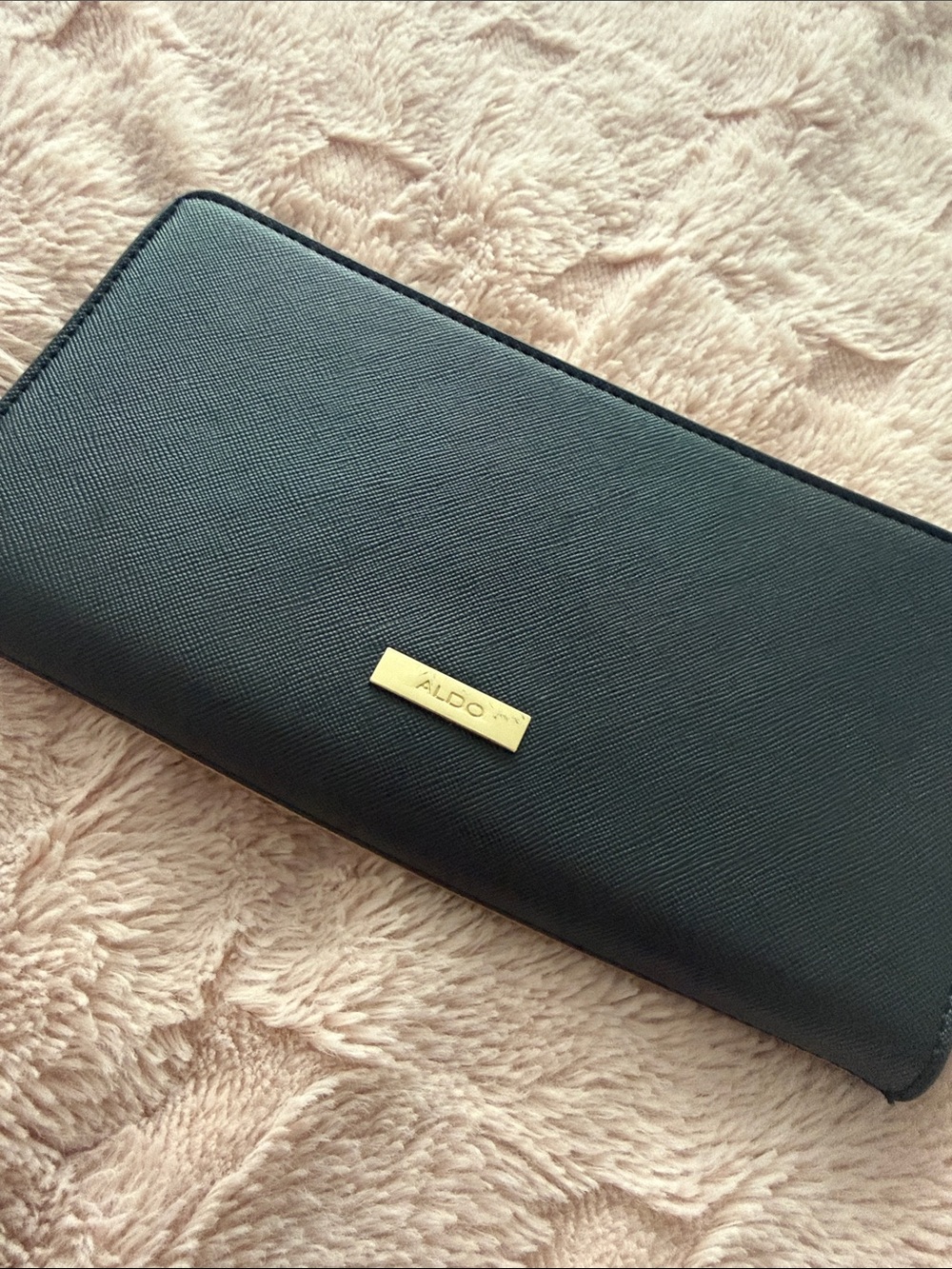 Aldo Black Zip-Around Wallet